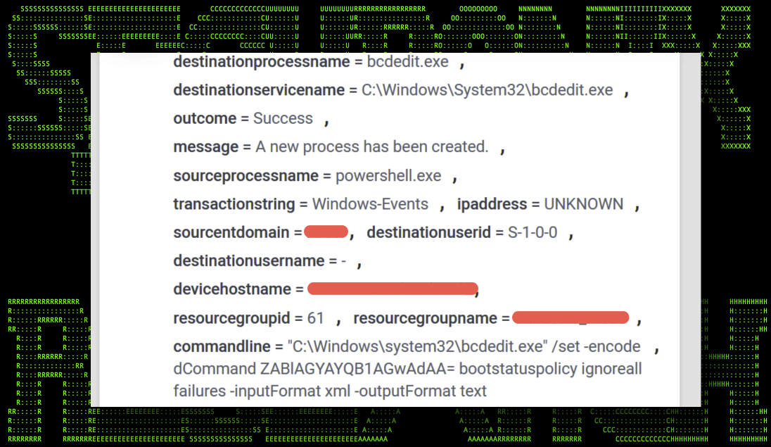 bvdedit.exe ransomware event