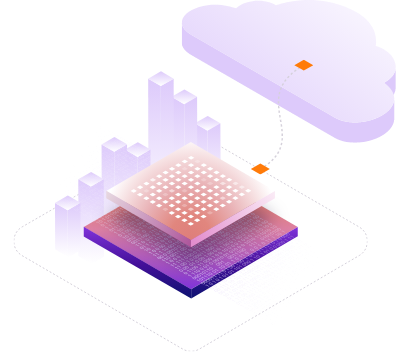 Securonix Why Securonix Hero Different types of 3D graphs with binary code and a cloud